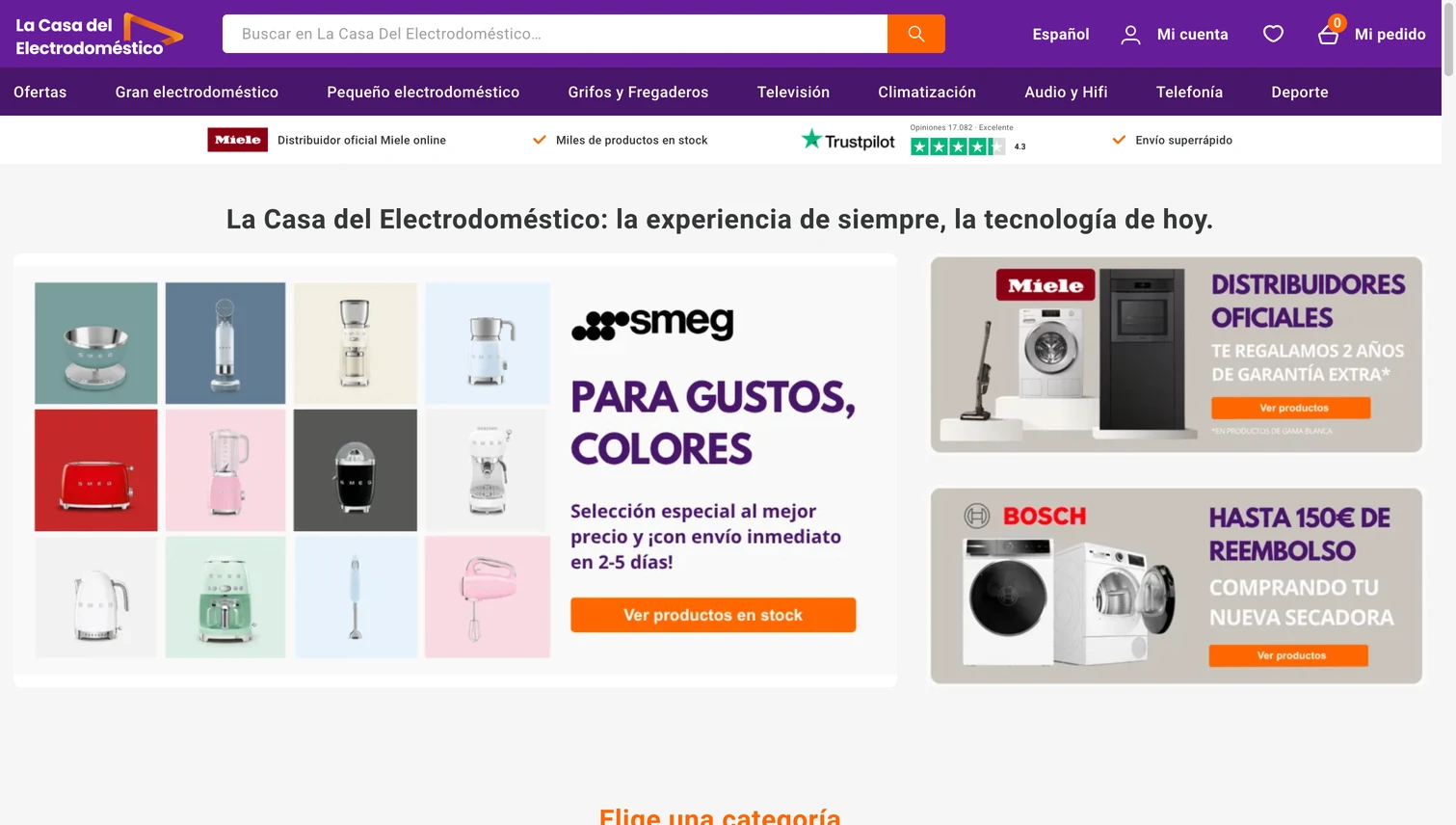 Tienda online de La Casa del Electrodoméstico
