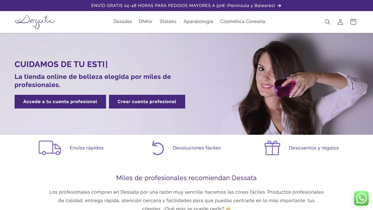 Captura de la web de Dessata