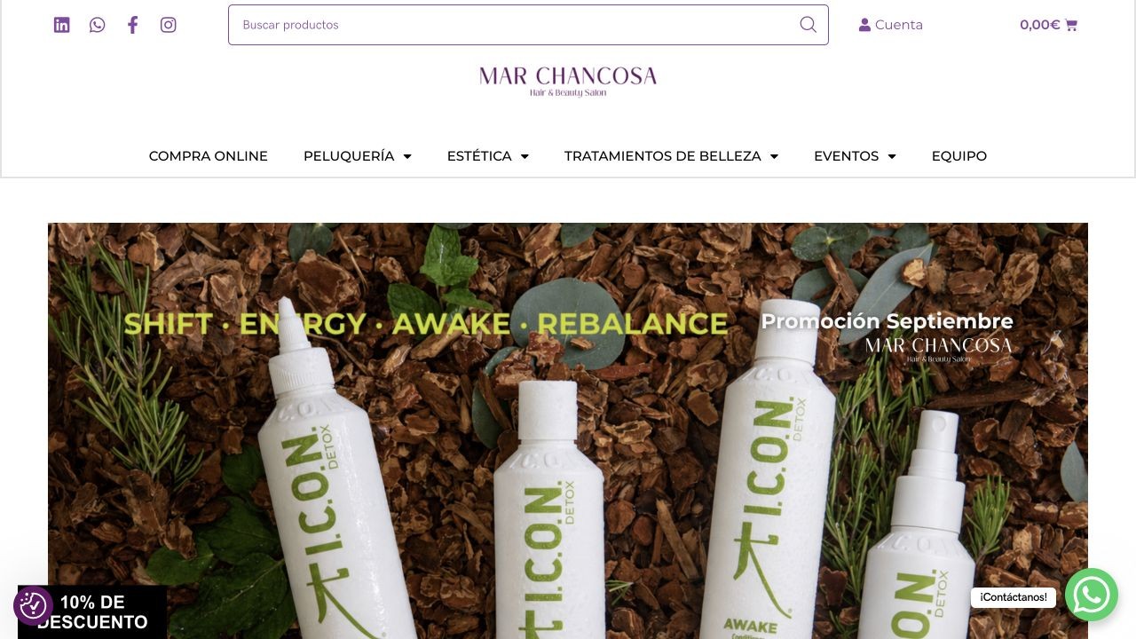 Captura de la web de Mar Chancosa