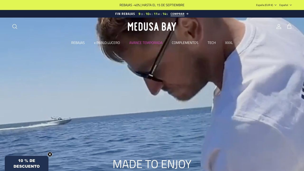 Captura de la web de Medusa Bay