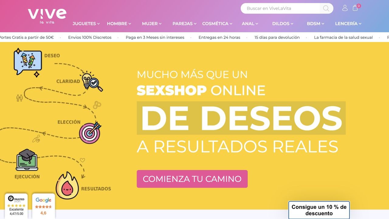 Captura de la web de Vive la Vita
